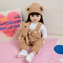 Cargar imagen en el visor de la galería, Betty 22 Inch 55CM Lovely Newborn Baby Dolls Girl Adorable Lifelike Reborn Baby Dolls Full Silicone Body Toddler Doll Girl Born Toy with Long Hair for Girls Birthday

