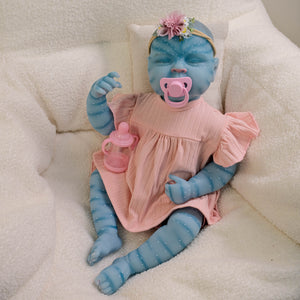 20 Inch Hairless Reborn Baby Doll Peaches Avatar Themed HD 3D Skin Cotton Body Hyper-Realistic collector art Dolls