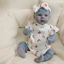 画像をギャラリービューアに読み込む, Meadow Avatar 19inch Fantasy Reborn Baby Doll Cloth Body Collections  Hand-Painted Blue Skin Yellow Eyes Gifts For Age 3+
