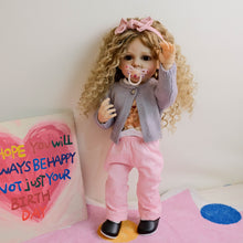 Load image into Gallery viewer, 22 inch reborn baby dolls brown dark skin blue eyes fashion style baybaydolls baby size dolls realistic full vinyl body toys for girl
