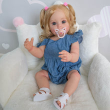 Загрузить изображение в средство просмотра галереи, 22 Inch Lifelike Reborn Toddler Realistic Newborn Baby Doll Girl Full Silicone Body Adorable Reborn Baby Dolls Birthday Gift for Kids
