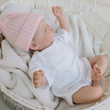 Load image into Gallery viewer, 20 Inch Pinky Reborn Baby Girl Dolls Rosalie - Dark Skin Tone Cloth Body Implanted Curly Hair Full Arms &amp; Legs
