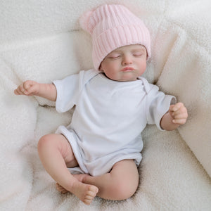 20 Inch Pinky Reborn Baby Girl Dolls Rosalie - Dark Skin Tone Cloth Body Implanted Curly Hair Full Arms & Legs