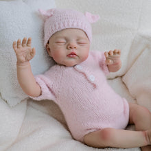 Cargar imagen en el visor de la galería, 19 Inch Reborn Twin Baby Dolls Lily - Hand-Painted Heads, Powder Pink Knit Sets, Blue Eyes &amp; Pacifiers
