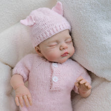 Cargar imagen en el visor de la galería, 19 Inch Reborn Twin Baby Dolls Lily - Hand-Painted Heads, Powder Pink Knit Sets, Blue Eyes &amp; Pacifiers
