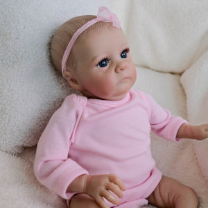 Real Life Reborn Babypuppen Mädchen, realistische und lebensechte Neugeborenen-Babypuppen, Frühchengröße, 16 Zoll, handgefertigt, Silikon, weiches Vinyl, Real Life Reborn Kleinkindspielzeug, Geschenk für die Sammlung