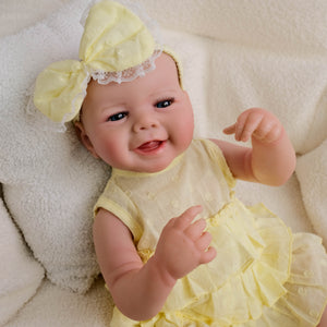 Emmy Smiling Face Dolls 20 Inch Soft Cloth Body Vinyl Limbs Reborn Baby Dolls Realistic Lovely Playmate For Kids Toys