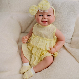 Emmy Smiling Face Dolls 20 Inch Soft Cloth Body Vinyl Limbs Reborn Baby Dolls Realistic Lovely Playmate For Kids Toys