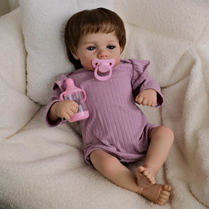 19Inch Realistic reborn babies Soft Body Lifelike Newborn doll Gift Set Pacifier Bottle Birth Certificate first baby doll baby dolls dress