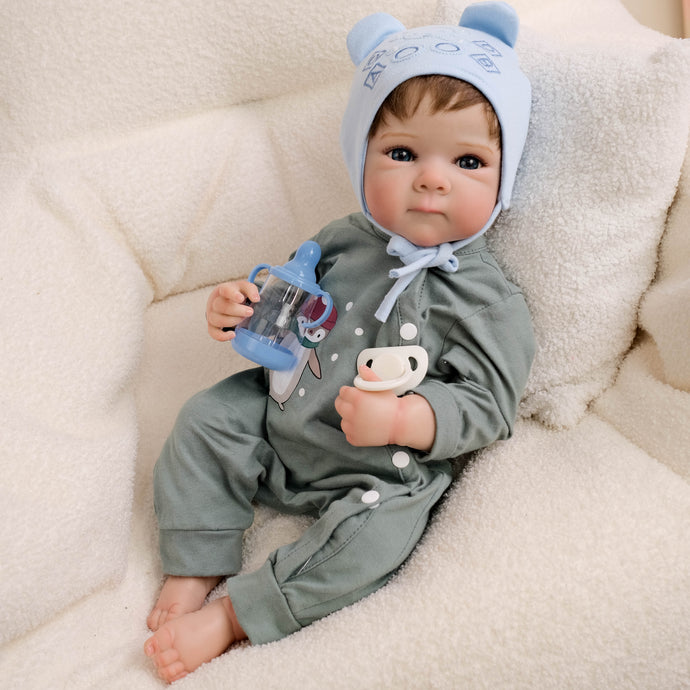 Bettie 18 inch Reborn Baby Dolls Soft Huggable Body Realistic Details Blue Eyes Rooted Hair Lovely Birthday Gifts For Kids