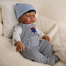 Load image into Gallery viewer, 19 inch African American Reborn Baby Doll Pickle Realistic Black Skin, Rooted Curly Hair, Soft Cloth Body, Fashion Doll for Play Collection
