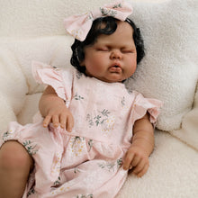 Load image into Gallery viewer, 19inch Reborn Doll with Rooted Black Hair Realistic Dark Skin Tone Baby Boy Pickle | Plush Body Collectible Doll
