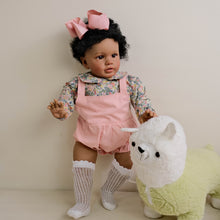 Load image into Gallery viewer, Christmas Gifts 26 inch Africa-American Lovely Lifelike Reborn Baby Dolls Toddler Babydolls Girl Toys Soft Cloth Body Adorable Realistic Newborn Baby Doll Gift
