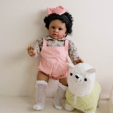 Load image into Gallery viewer, Christmas Gifts 26 inch Africa-American Lovely Lifelike Reborn Baby Dolls Toddler Babydolls Girl Toys Soft Cloth Body Adorable Realistic Newborn Baby Doll Gift
