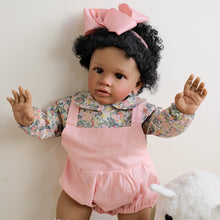 Load image into Gallery viewer, Christmas Gifts 26 inch Africa-American Lovely Lifelike Reborn Baby Dolls Toddler Babydolls Girl Toys Soft Cloth Body Adorable Realistic Newborn Baby Doll Gift
