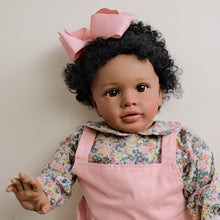 Load image into Gallery viewer, Christmas Gifts 26 inch Africa-American Lovely Lifelike Reborn Baby Dolls Toddler Babydolls Girl Toys Soft Cloth Body Adorable Realistic Newborn Baby Doll Gift
