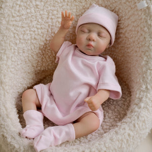 10" Mini Reborn Baby Doll Luna | Hand-Painted Hair, Soft Cloth Body, Realistic Newborn Look dolls under 40