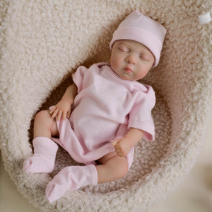 10" Mini Reborn Baby Doll Luna | Hand-Painted Hair, Soft Cloth Body, Realistic Newborn Look dolls under 40