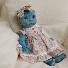 Load image into Gallery viewer, Peeka Avatar 16inch Reborn Baby Doll with Yellow Eyes &amp; Complete Feeding Set | Hand-Painted Head, Soft Body | includes Bottle, Pacifier, Diaper, Birth Certificate

