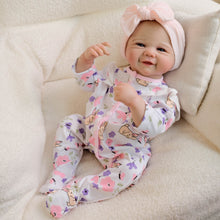 Load image into Gallery viewer, Pinky Reborn Baby Doll Vivienne - 19-Inch Hand-Painted Collector Doll with Blue Eyes and Soft Cloth Body
