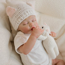 Load image into Gallery viewer, 19inch Reborn Baby Doll with Rooted Blonde Hair Cozy White Onesie Hat Ultra-Soft Plush Body Vinyl Limbs Gifts For Kids 3+
