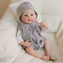 Load image into Gallery viewer, 19-Inch Reborn Baby Doll &quot;Abigail&quot; with Changeable Outfits  Hand-Painted Head, Blue Eyes, Full Vinyl Body | Premium Collectible Gift
