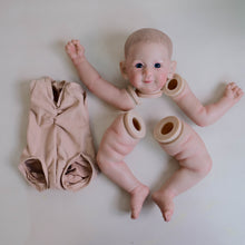 Load image into Gallery viewer, DIY Doll Making Kit - Pre-Colored Limbs Hand-Painted Head Blue Eyes Fabric Body
