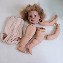 Load image into Gallery viewer, DIY Doll Making Kit - Craft Your Own Deep Skin Tone Doll with Voluminous Curly Hair Baby Doll Toys
