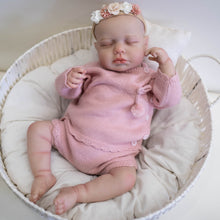 Laden Sie das Bild in den Galerie-Viewer, 20 inch Sleeping Lifelike Reborn Baby Dolls LouLou Realistic Cuddly Newborn Baby Dolls Gift for Kids
