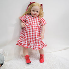Загрузить изображение в средство просмотра галереи, 28 Inch 70cm Toddler Girl Reborn Doll Soft Silicone Cloth Body Reborn Baby Doll Newborn Cuddly Baby Doll Gift for Kids
