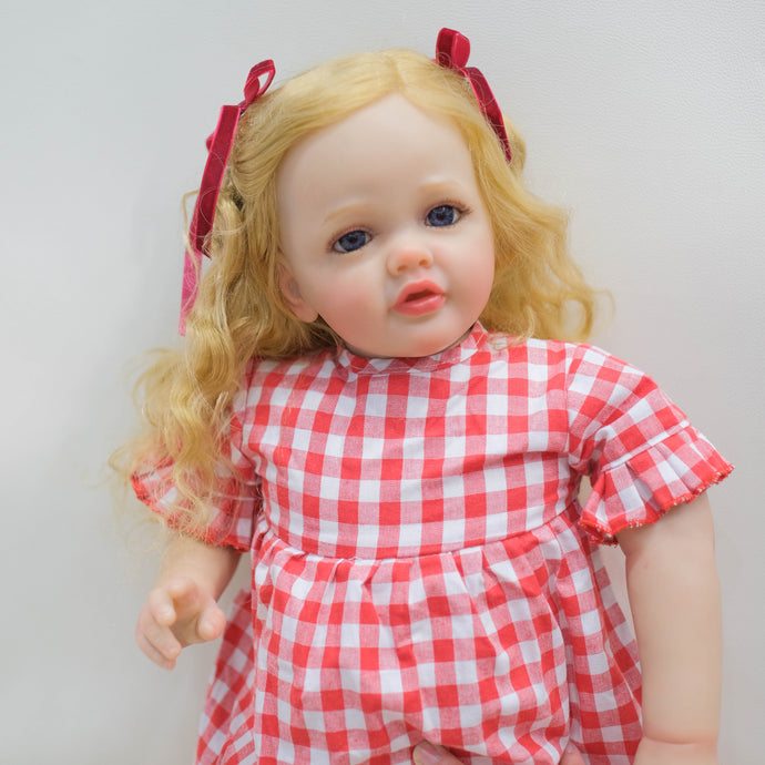 28 Inch 70cm Toddler Girl Reborn Doll Soft Silicone Cloth Body Reborn Baby Doll Newborn Cuddly Baby Doll Gift for Kids
