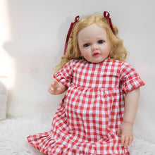 Carica l&#39;immagine nel visualizzatore di Gallery, 28 Inch 70cm Toddler Girl Reborn Doll Soft Silicone Cloth Body Reborn Baby Doll Newborn Cuddly Baby Doll Gift for Kids
