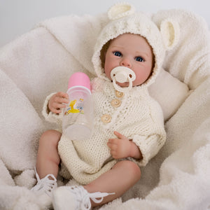 RBBABY 18 inch Realistic Reborn Baby Doll Soft Vinyl Silicone Reborn Baby Girl Full Body Newborn Baby Dolls That Look Real Bebe