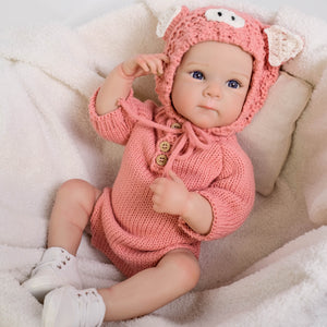 FALVIA 18 inch Realistic Reborn Baby Doll Soft Vinyl Silicone Reborn Baby Girl Full Body Newborn Baby Dolls That Look Real