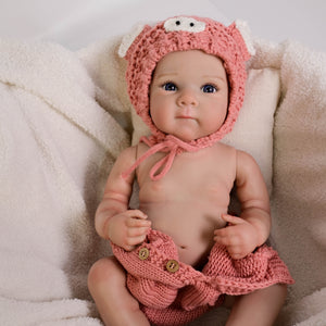 FALVIA 18 inch Realistic Reborn Baby Doll Soft Vinyl Silicone Reborn Baby Girl Full Body Newborn Baby Dolls That Look Real