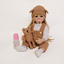 Cargar imagen en el visor de la galería, Betty 22 Inch 55CM Lovely Newborn Baby Dolls Girl Adorable Lifelike Reborn Baby Dolls Full Silicone Body Toddler Doll Girl Born Toy with Long Hair for Girls Birthday
