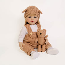 Cargar imagen en el visor de la galería, Betty 22 Inch 55CM Lovely Newborn Baby Dolls Girl Adorable Lifelike Reborn Baby Dolls Full Silicone Body Toddler Doll Girl Born Toy with Long Hair for Girls Birthday
