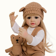 Cargar imagen en el visor de la galería, Betty 22 Inch 55CM Lovely Newborn Baby Dolls Girl Adorable Lifelike Reborn Baby Dolls Full Silicone Body Toddler Doll Girl Born Toy with Long Hair for Girls Birthday
