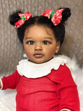 Load image into Gallery viewer, Christmas Gifts 26 inch Africa-American Lovely Lifelike Reborn Baby Dolls Toddler Babydolls Girl Toys Soft Cloth Body Adorable Realistic Newborn Baby Doll Gift
