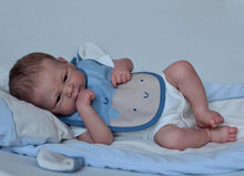 Carica l&#39;immagine nel visualizzatore di Gallery, 17 inch Adorable Lifelike Reborn Baby Dolls Elijah Soft Silicone Realistic Newborn Baby Doll Xmas Birthday Gift
