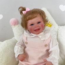 Carica l&#39;immagine nel visualizzatore di Gallery, 20 Inch Sweet Lifelike Newborn Baby Dolls Adorable Reborn Baby Doll Harper Realistic Baby Doll Girl Birthday Xmas Gift
