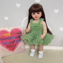 Загрузить изображение в средство просмотра галереи, 22 Inch Adorable Newborn Baby Doll Lovely Reborn Girl Silicone Doll Full Body Baby Dolls Girl
