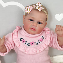 画像をギャラリービューアに読み込む, 21 Inch Adorable Reborn Baby Dolls Girl Cloth Body Realistic Newborn Toddler Doll Gift for Kids
