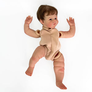 DIY Doll Kit Shaya 22 Inch Painted set Reborn Doll Kit - Pre-Painted Veins & Multi-Layer Skin Tones｜Fabric Body Included｜Assembly Required