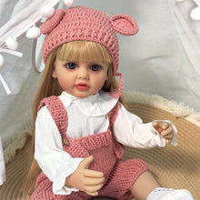 Загрузить изображение в средство просмотра галереи, 22 Inch Lovely Newborn Baby Dolls Girl Adorable Lifelike Reborn Baby Dolls Full Silicone Body Toddler Doll Girl
