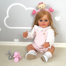 画像をギャラリービューアに読み込む, 22 inch Aorable Lifelike Reborn Baby Dolls Girl Full Silicone Body Realistic Newborn Toddler Baby Doll
