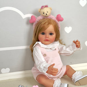 22 inch Aorable Lifelike Reborn Baby Dolls Girl Full Silicone Body Realistic Newborn Toddler Baby Doll