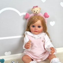 Carica l&#39;immagine nel visualizzatore di Gallery, 22 inch Aorable Lifelike Reborn Baby Dolls Girl Full Silicone Body Realistic Newborn Toddler Baby Doll
