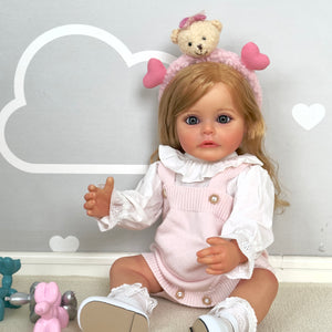 22 inch Aorable Lifelike Reborn Baby Dolls Girl Full Silicone Body Realistic Newborn Toddler Baby Doll