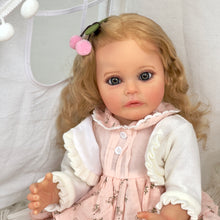Загрузить изображение в средство просмотра галереи, 22 inch Lovely Realistic Newborn Baby Dolls Girl Full Silicone Body Adorable Lfelike Newborn Toddler Baby Dolls Gift for Kids
